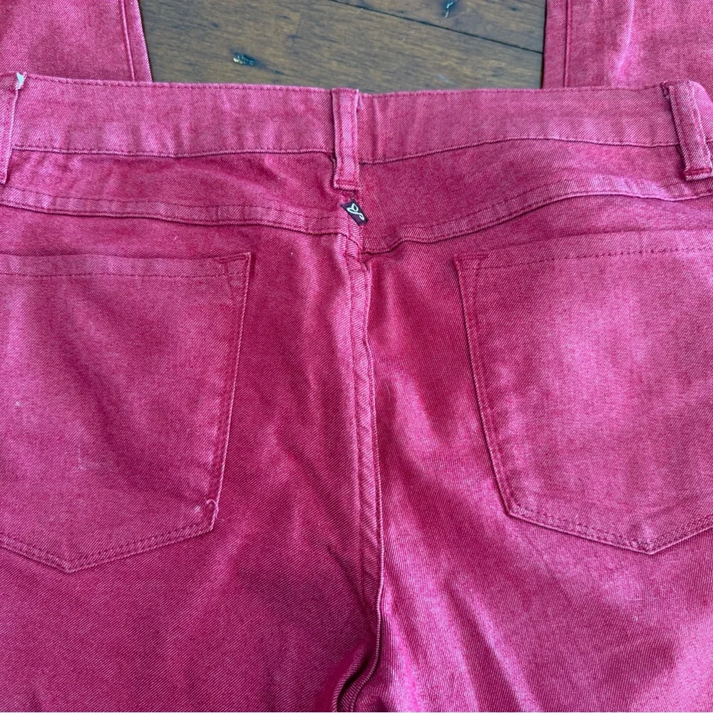 Prana size 8/29 red washed jeans with cuffs barely worn - Picture 7 of 9